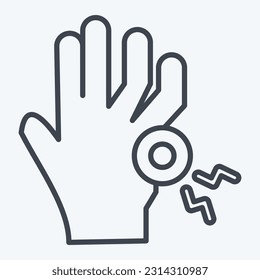 Icon Finger. related to Body Ache symbol. line style. simple design editable. simple illustration
