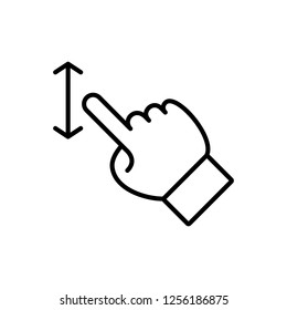 Icon of finger, touch, hand, aim, cursor, gesture. Editable vector 64x64 Pixel.