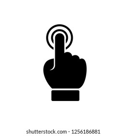 Icon of finger, touch, hand, aim, cursor, gesture. Editable vector 64x64 Pixel.