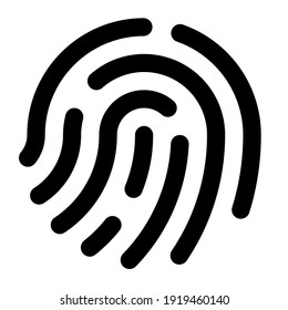 icon fingerprint security biometric using line style