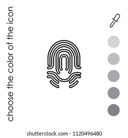 Icon fingerprint  vector