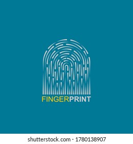 Icon of Fingerprint vector Illustration. Good template for security design.