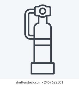Icon Fire Extinguisher. related to Security symbol. line style. simple design illustration