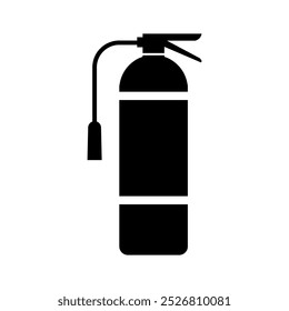 Icono del extintor de incendios, ilustración simple negra plana de Vector para Web y App.. eps