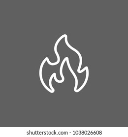 Icon of fire. Flame, blaze, bonfire. Energy concept. Can be used for topics like warning, inflammation, safety.