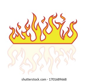 Cartón estilo incendio de icono