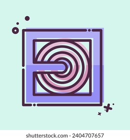 Icon Fire Hose. related to Firefighter symbol. MBE style. simple design editable. simple illustration