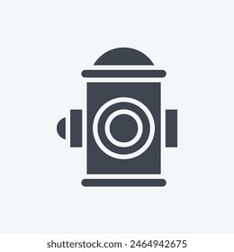 Icon Fire Hydrant. related to City symbol. glyph style. simple design illustration