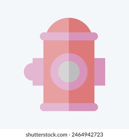 Icon Fire Hydrant. related to City symbol. flat style. simple design illustration