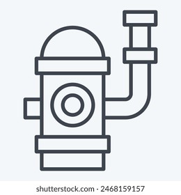 Icon Fire Hydrant. related to Emergency symbol. line style. simple design illustration