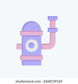 Icon Fire Hydrant. related to Emergency symbol. flat style. simple design illustration