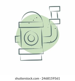 Icon Fire Hydrant. related to Emergency symbol. Color Spot Style. simple design illustration