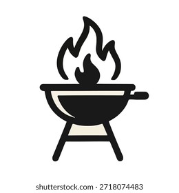 Icono Fuego en la parrilla (barbacoa)
