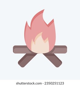 Icon Fire. related to American Indigenous symbol. flat style. simple design editable. simple illustration