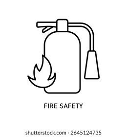 Icon a fire safety, isolated against a clean background.