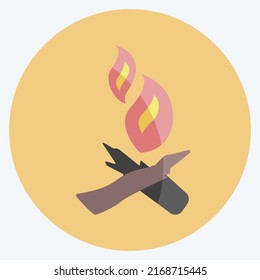 Icon Fire. suitable for Wild West symbol. flat style. simple design editable. design template vector. simple symbol illustration