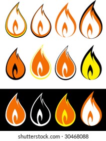 icon fire vector
