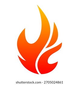 ícone logotipo de ilustração do vetor de incêndio