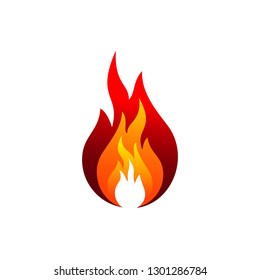 icon fire vector image