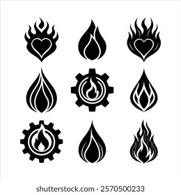 Icon for fire,camp fire icon,fire icon, vector set
