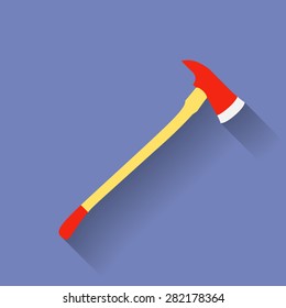 Icon of firefighter or fireman axe. 