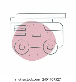 Icon Firefighter. related to Firefighter symbol. Color Spot Style. simple design editable. simple illustration