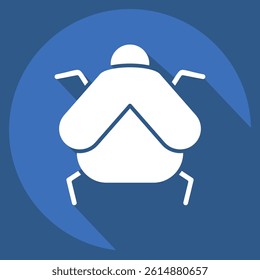 Icon Firefly. related to Insects symbol. long shadow style. design editable