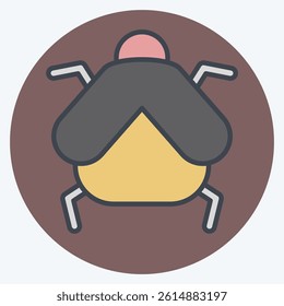 Icon Firefly. related to Insects symbol. color mate style. design editable