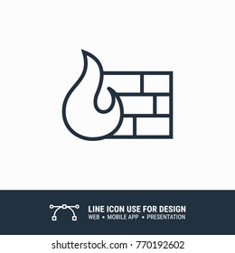 Icon Firewall Graphic Design Single Icon Vector Illustration