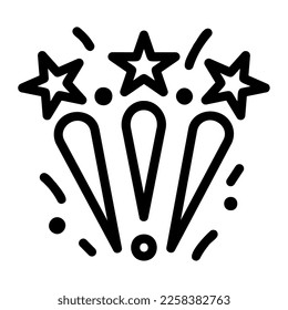 Icon Firework Illustration kann für Web-App-Infografik etc. verwendet werden