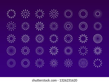 Icon firework sunburst