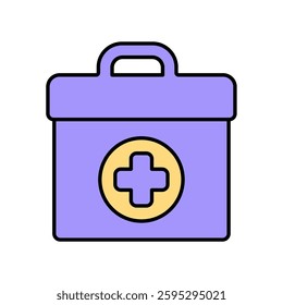 Icon a first aid kit, isolated against a clean background.