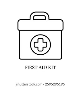 Icon a first aid kit, isolated against a clean background.