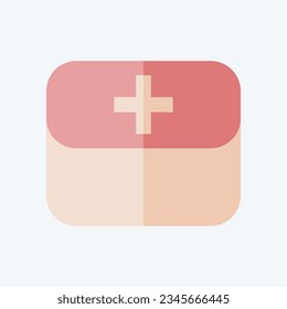 Kit de primeros auxilios de iconos. relacionado con el símbolo de piezas de repuesto. estilo plano. diseño simple editable. ilustración simple