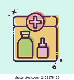 Icon First Aid Kit. related to Backpacker symbol. MBE style. simple design editable. simple illustration