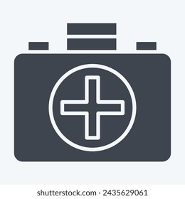 Icon First Aid Kit. related to Hockey Sports symbol. glyph style. simple design editable
