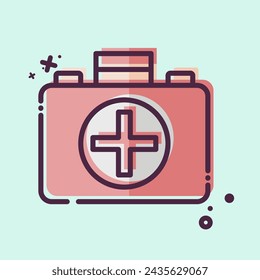 Icon First Aid Kit. related to Hockey Sports symbol. MBE style. simple design editable