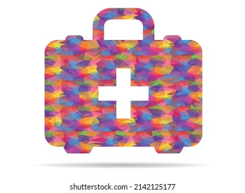 icon first aid low poly