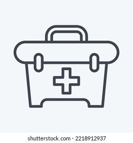Icon First Aid. related to Combat Sport symbol. line style. simple design editable. simple illustration.boxing