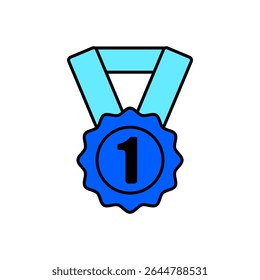 Icono de un primer lugar, aislado contra un fondo limpio.