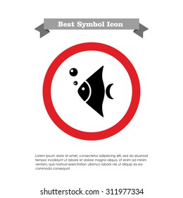 Icon of fish and air bubbles