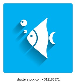 Icon of fish and air bubbles