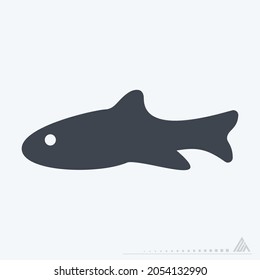 Icon Fish - Glyph Style - Simple illustration, Editable stroke, Design template vector, Good for prints, posters, advertisements, announcements, info graphics, etc.