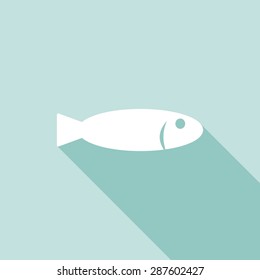Icon Fish with a long shadow