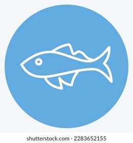 Icon Fish. related to Domestic Animals symbol. simple design editable. simple illustration