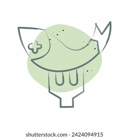 Icon Fish. related to Fast Food symbol. Color Spot Style. simple design editable. simple illustration