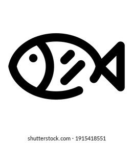 icon fish using line style