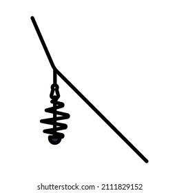 Icon Of Fishing Feeder Net. Editable Bold Outline With Color Fill Design. Vector Illustration.