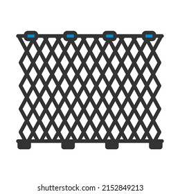 Icon Of Fishing Net. Editable Bold Outline With Color Fill Design. Vector Illustration.