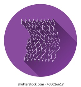 Icon of Fishing net . Flat design. Vector illustration.
